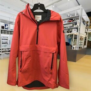 NWT SWIMS Men’s The Anorak Rain Hooded Red Jacket Size XL Retail $438